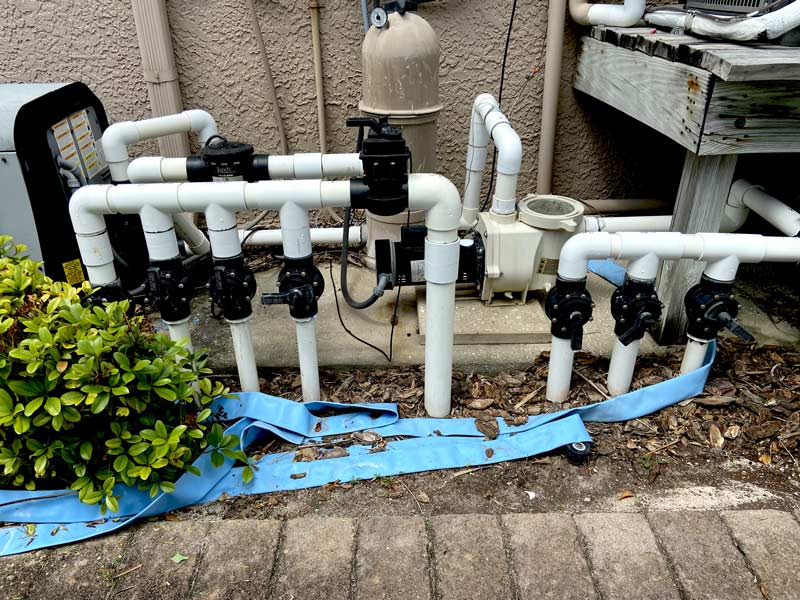 Pool pump system maintained by SunTropic Pool Services