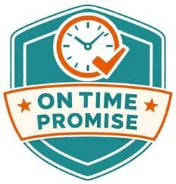 We will always be on time for your scheduled cleaning. That's our promise to every customer