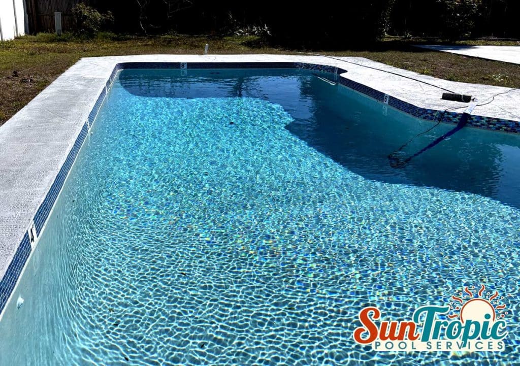 Clear water pool after cleaning service