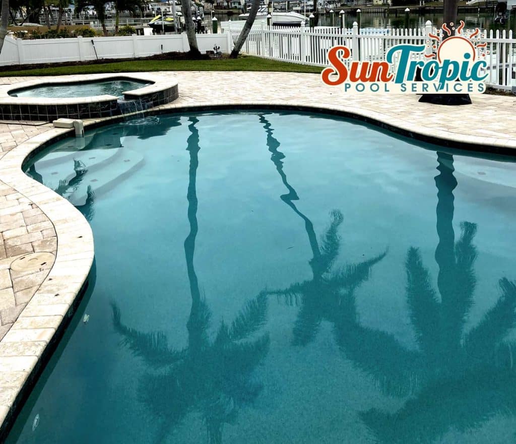 Beautiful pool on the intercostal waterways of Pinellas County