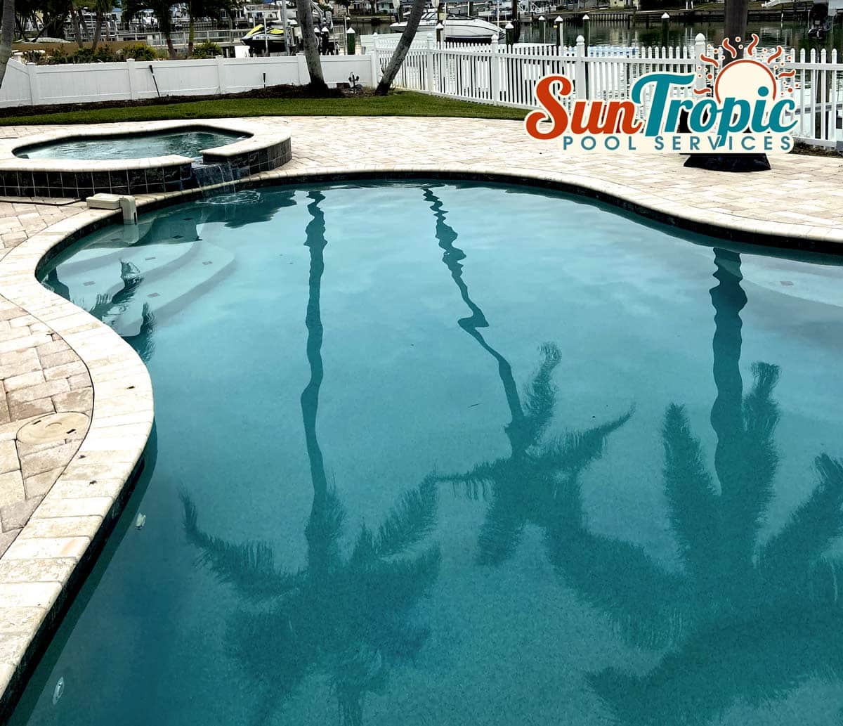 Beautiful pool on the intercostal waterways of Pinellas County
